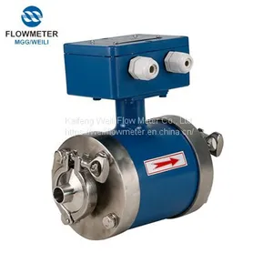 Water Milk Analog Magnetic Flow Meter Price Electromagnetic Flowmeter thumbnail-1