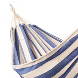 New Stripe Style Thicken Canvas Hammock Swing Outdoor Single Double People Dormitory Camping Leisure Hammocks With Storage Bag thumbnail-2