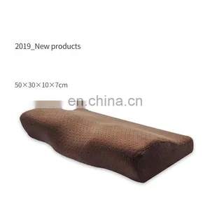 2019 New Design Velvet Fabric Eyelash Pillow Memory Foam Side Sleeper Memory Foam Neck Pillow thumbnail-4