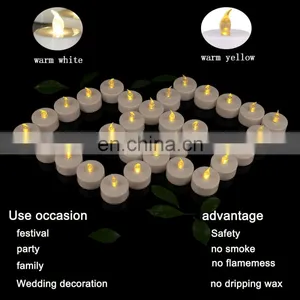 LED Tea Lights Realistic and Bright Flickering Holiday Gift Operated Flameless LED Tea Light for Seasonal Festival Celebration thumbnail-2