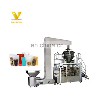Automatic Horizontal Type Ketchup Tomato Paste Filling Line Coffee Food Pillow Doypack Gusset Stand up Premade Pouch Packaging/P thumbnail-1
