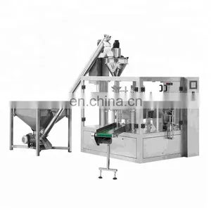 Automatic Rotary Powder Filling And Sealing Packing Machine For Coffee Sugar Milk With Auger Filler thumbnail-1