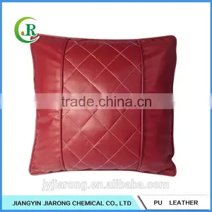 Quilted Faux Sofa Leather Pillow thumbnail-1