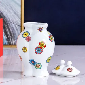 Applique Chinese Jingdezhen Small White Conjoined Ceramic Vase For Hallway Decor thumbnail-4
