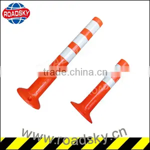 Orange PVC Safety Flexible Warning Post Plastic Posts thumbnail-1