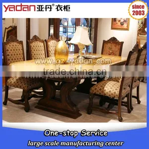 Modern Luxury Solid Wood Artificial Stone Dining Table Made in China thumbnail-4