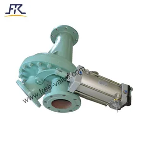 Pneumatic Ceramic Lined Rotating Disc 3 T Diverter Valve thumbnail-1
