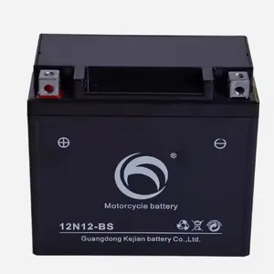 Motorcycle Battery 12N12-BS 12V12Ah Motorcycle Start Cranking Battery thumbnail-2