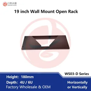Factory OEM WS03-D 19inch Foldable Wall Mount Open Frame Rack 4U/6U Bracket for Network Equipment thumbnail-4