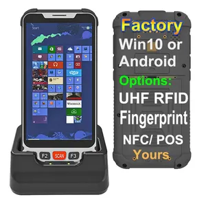 HP555 Cheapest Factory 5.5'' Win10 Pro Intel Z8350 IP66 PDA Handheld Terminal Mobile Computer With 2D Scanner UHF RFID NFC Docking thumbnail-4