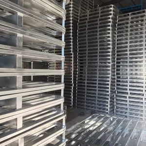 Custom-Sized Wood Surface Steel Pallet With Forklift Access Slots thumbnail-3
