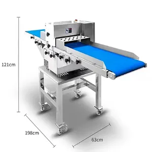MO-QDMECH Meat RL0341 Strip Slicer 400-500kg/h 304 Stainless Steel Fresh Chicken Beef Pork Disc Blade Cutter thumbnail-3