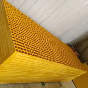 Fiberglass Grating Trench Cover 38mm, 4ft x 8ft Panel, Orange Color, High Visibility, 2000kg Load Capacity thumbnail-4