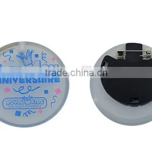 Round Electric Blinking Pin Led Light Battery Badge Pins thumbnail-2
