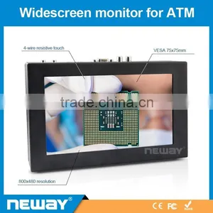 Metal Housing 8 Inch Widescreen Tft Lcd Open Frame Cctv Touch Monitor thumbnail-1
