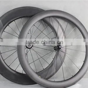 56mm Clincher Bicycle Wheelset 700c Road Bike Wheelset Powerway M71 Wheels Carbon Road Bike Wheelset W56C thumbnail-2