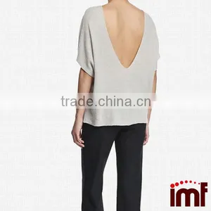Cashmere Blend V-Back Top thumbnail-3