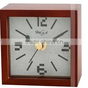 Square Wooden Talking Alarm Clock Wholesaler,battery Operated Time Clocks,desktop Clock thumbnail-1