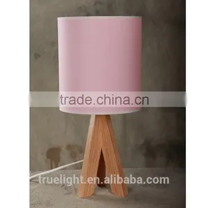 a Table Lamp With Wood and Fabric for Hotel Home Decor From China thumbnail-2
