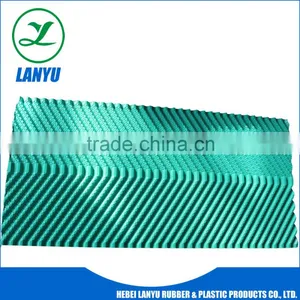 Green Oblique Wave Cooling Tower Film PVC Sheet 19mm thumbnail-1