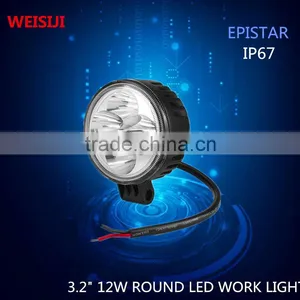 High Brightness 12v 24v 3.2 Inch Auto Waterproof Led Work Light 12w thumbnail-1
