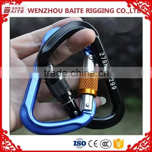 CE Mark Colorful Aluminum Snap Hook,Outdoor Sports Carabiner With Snap Hook Breakign Load 2600kg For Climbing Use thumbnail-1