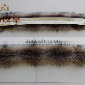 2016 New Arrival Fur Strips Women Men Jacket 70cm Detachable Raccoon Fur Trim For Hood thumbnail-4