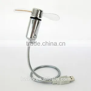 New OEM/ODM Logo Design Metal Flexible Small Electric Rechargeable USB Program LED Custom Message Fan thumbnail-5