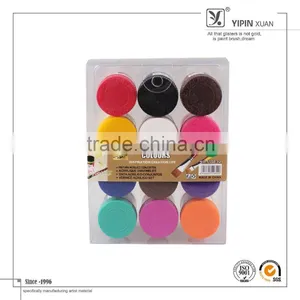 2015 Hot Sell Non-toxic 12 Color Art Acrylic Colour Paint Set For Students thumbnail-1