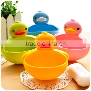 2014 Factory Price and Fashion Plastic Duck Soap Dishes With Suction thumbnail-1