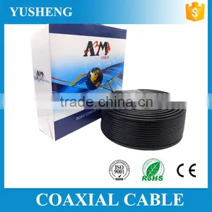 RG59 Coaxial Cable With 95% Bare Copper Braid - 1000ft. - Black thumbnail-1