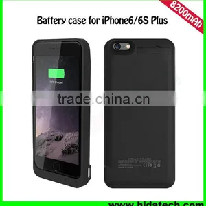 High Capacity 8200mah Backup Battery Pack Rechargeable Battery Case for Iphone 6s Case thumbnail-2