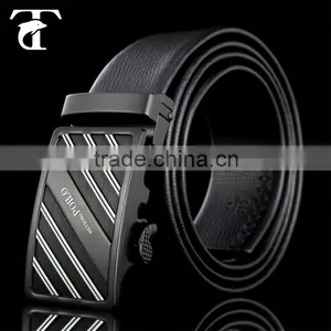 Latest Men's Fashion Black Embossed Leather Belt Custom Belt for Wholesale thumbnail-1