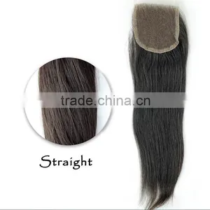Wholesale Virgin Remy Human Straight Brazilian Cheap Lace Hair Closure thumbnail-1
