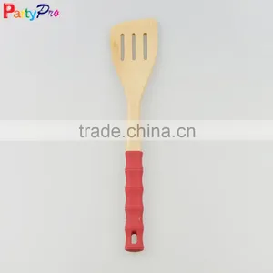 2016 China New Products Beach Wood Kitchen Utensil With Silicone Grip thumbnail-3