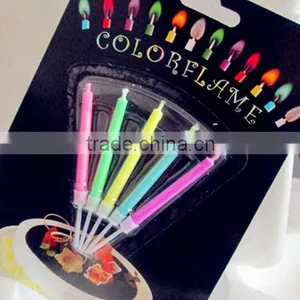 Birthday Party Decorative 5pcs/pack Color Flame Candle thumbnail-1