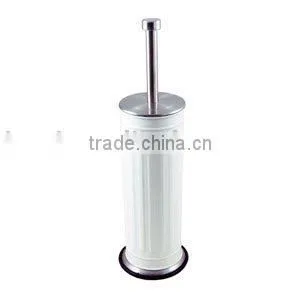 Galvanized Metal Round Toilet Brush With Holder With Plastic Brush thumbnail-1