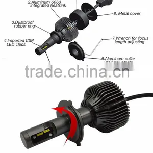 CSP LED Headlight Bulbs Kit - Car Kit H11 (H8, H9) - 30w 4200Lm 6000K Led Light Warm White CSP - 1 Year Warranty Supplier's Choice thumbnail-3