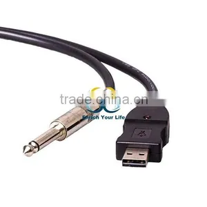 Guitar Bass 1/4" To USB Link Connection Instrument Cable Adapter PC Recording 3M thumbnail-1