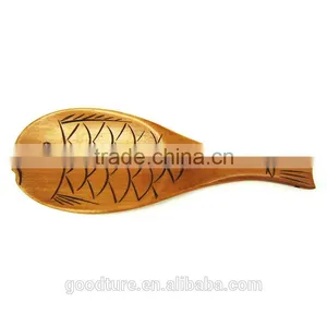 Solid Wood Fish Shape Rice Scoop Meal Serving Scoop Rice Ladle thumbnail-1