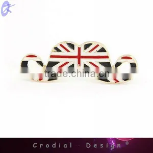 2013 New Products Black Union Jack Mustache O Rings Jewellery For Young Girls thumbnail-1