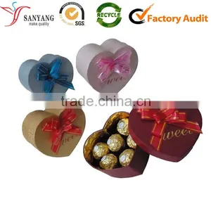 Custom Wholesale Sweet Lovely Heart Shape Gift Packing Box for Chocolate Candy Biscuit to Kids thumbnail-1