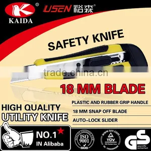 Stationery 18 mm Sliding Blade Plastic With Rubber Grip Handle Utility Knife thumbnail-3