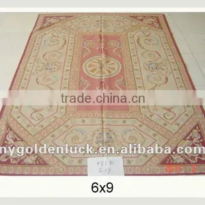 6x9 Super Hand Made Wool Aubusson Area Rugs thumbnail-1