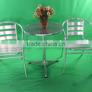 Cheap Restaurant Furniture Cast Aluminum Chair With Stainless Steel Table YC001 YT2 thumbnail-3