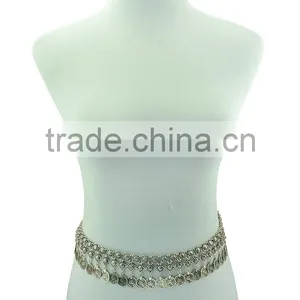 Fashion Gypsy Boho Hippie Shimmy Belt Belly Dancer Dangle Coins Waist Chain thumbnail-2