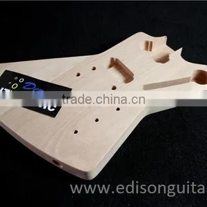 DIY Unfinished Electric Guitar Kits Solid Mahagany China Guitar Factory MX-012 thumbnail-4