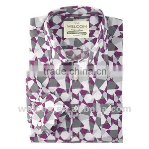 2012 New 100% Cotton Long Sleeve Stylish Casual Printed Men's Floral Shirts thumbnail-1