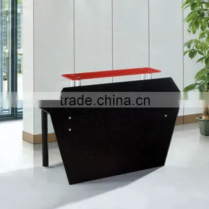 Office Furniture Glass Hotel Reception Desk Modern 2-layer Reception Desk | Reception Table/PT-P020 thumbnail-1