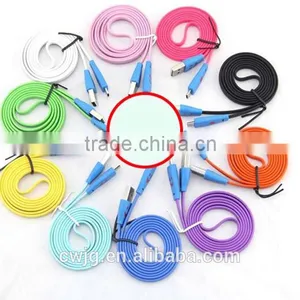 Smiling Flexible Lighting USB Electrical Cable for Iphone and Android Phones for Apple Lighting Flat Ribbon Usb Electrical Cable Quality Choice thumbnail-3